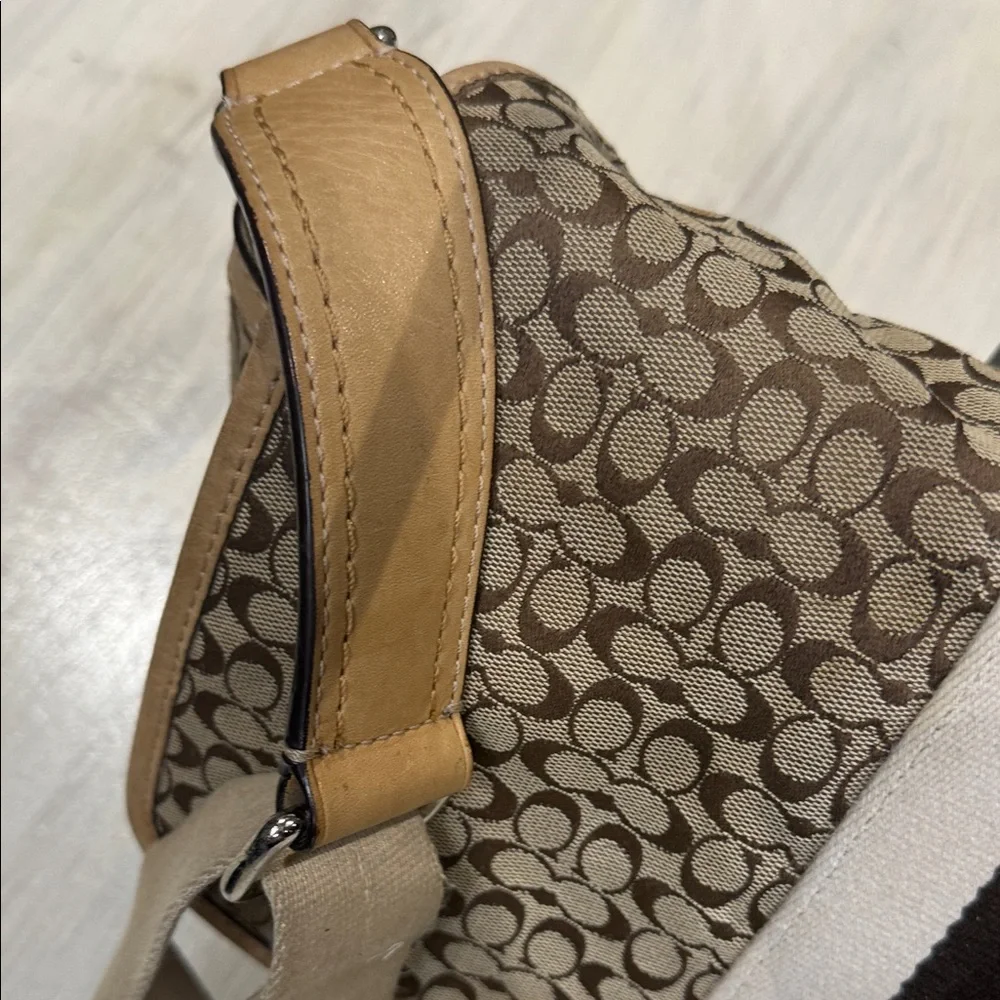 Coach Voyager Small C  Messenger/Crossbody Bag in Brown and Tan